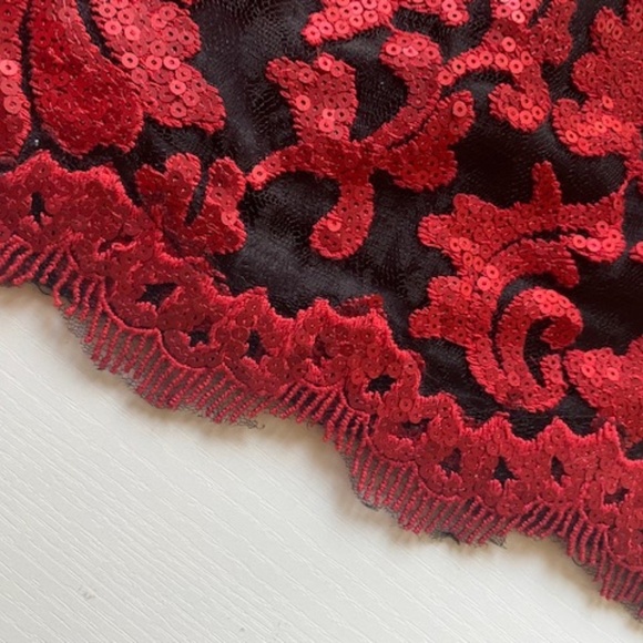 Tadashi Shoji Sleeveless Sequin Lace Sheath Pencil Midi Dress Size 2 / 4 - Picture 8 of 16